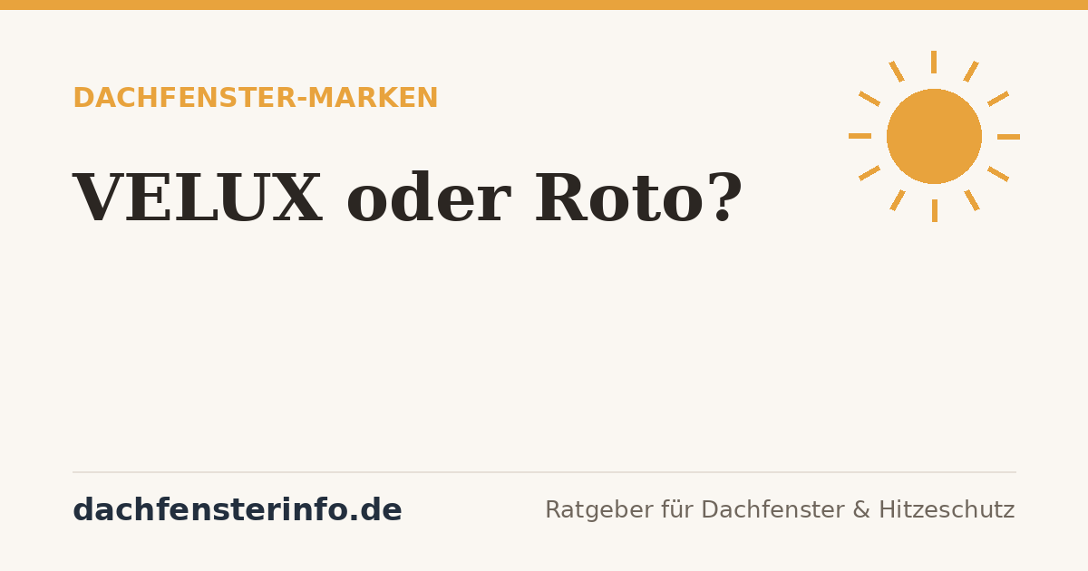 VELUX oder Roto Dachfenster Vergleich – dachfensterinfo.de