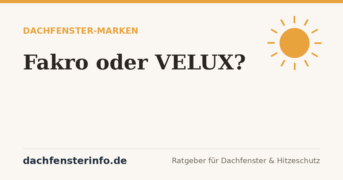 Fakro oder VELUX: Lohnt sich die günstigere Alternative?