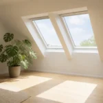 Mehr Tageslicht in der Wohnung: Was wirklich hilft Helles Dachgeschosszimmer mit zwei Dachfenstern nebeneinander